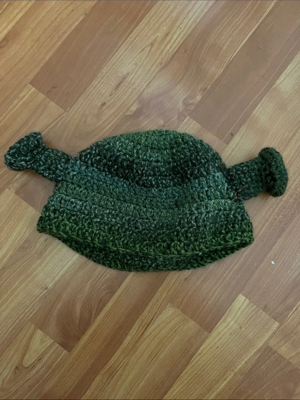 Handmade Crocheted Shrek Hat